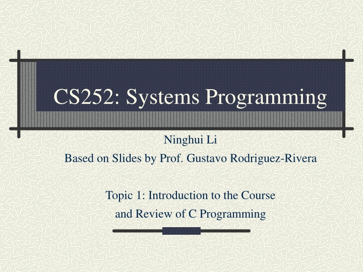 cs252 systems programming n.w