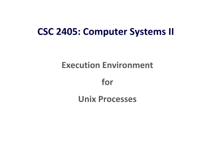 csc 2405 computer systems ii n.w