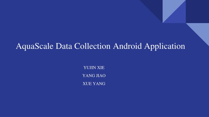 aquascale data collection android application n.w