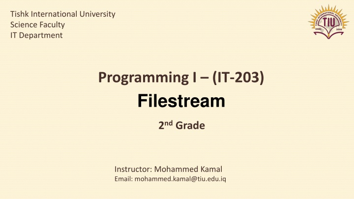 tishk international university science faculty n.w