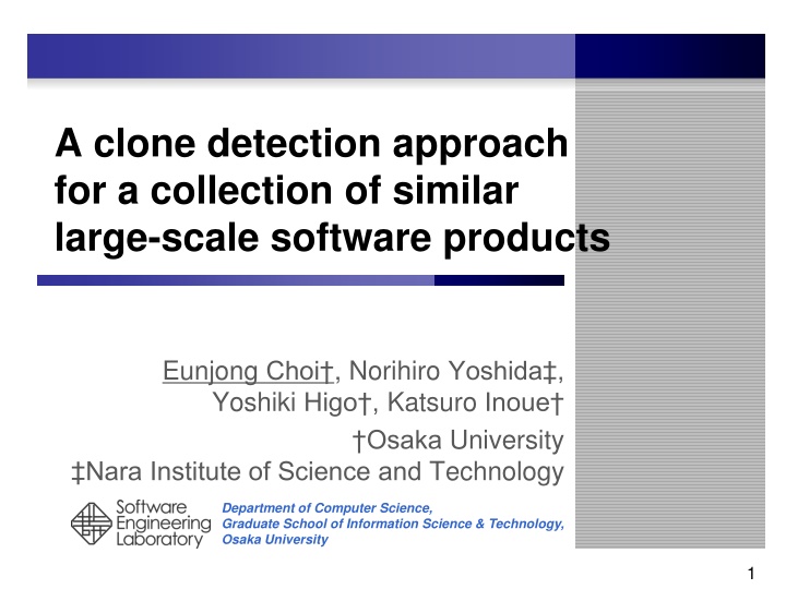 a clone detection approach for a collection n.w