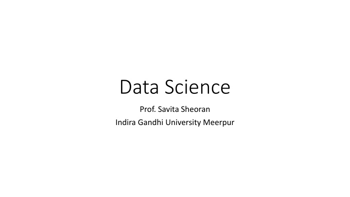 data science n.w