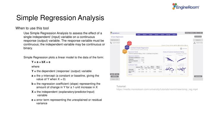 simple regression analysis n.w