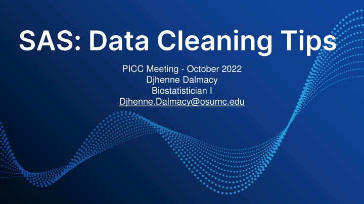 sas data cleaning tips n.w
