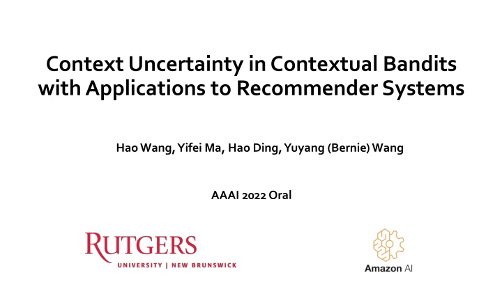 context uncertainty in contextual bandits with n.w