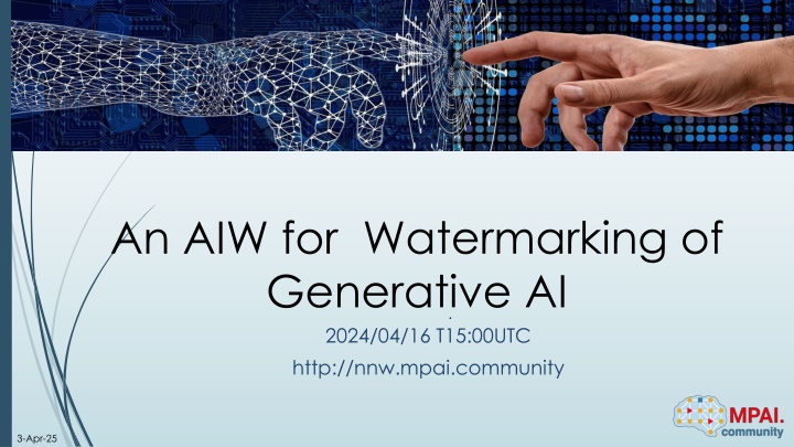 an aiw for watermarking of generative ai 2024 n.w