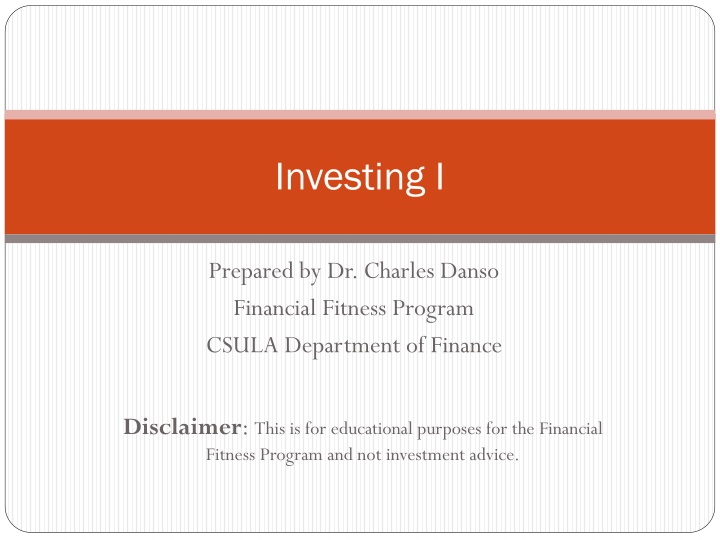 Investment Accounts and Assets for Financial Fitness