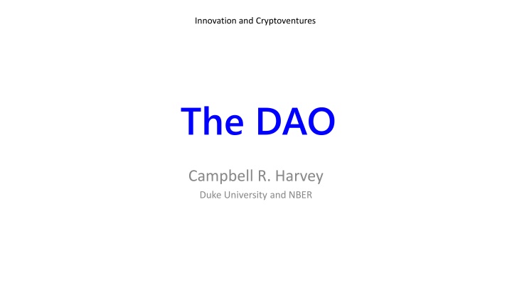 innovation and cryptoventures n.w