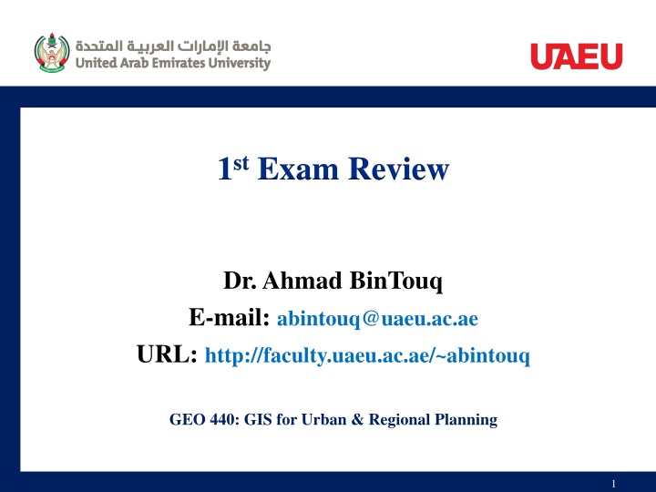 1 st exam review n.w