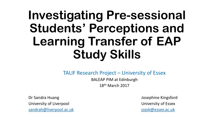 investigating pre sessional students perceptions n.w