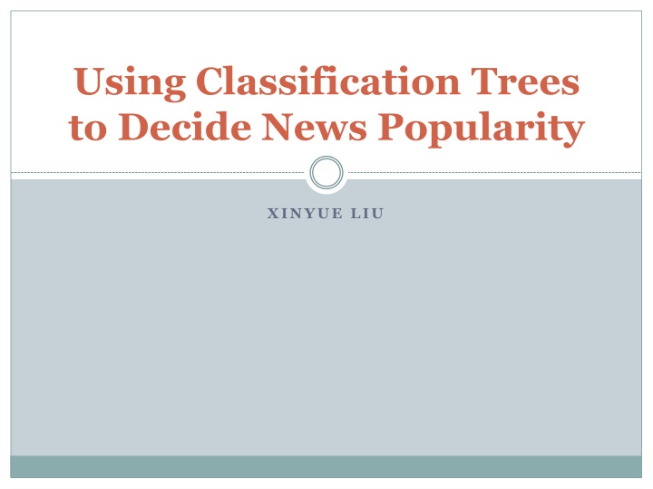 using classification trees to decide news n.w