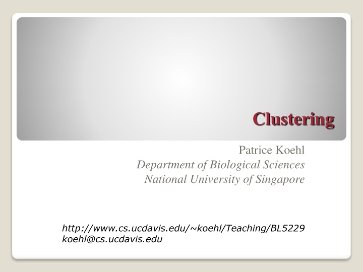 clustering n.w