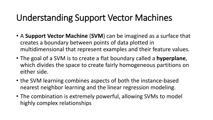 understanding support vector machines n.w