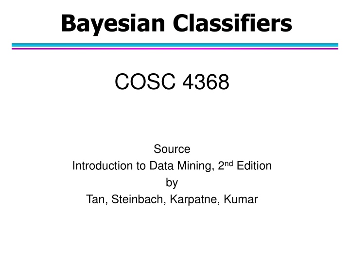 bayesian classifiers n.w