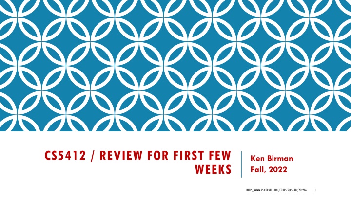 cs5412 review for first few n.w