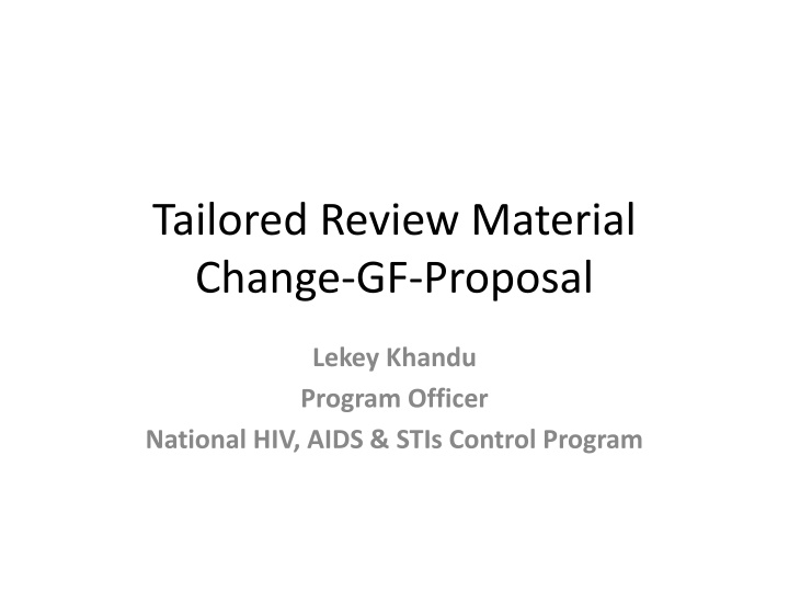 tailored review material change gf proposal n.w