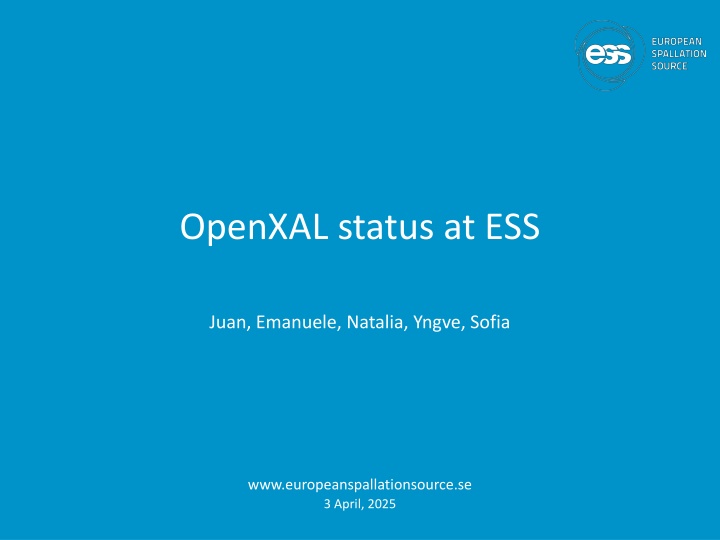 openxal status at ess n.w