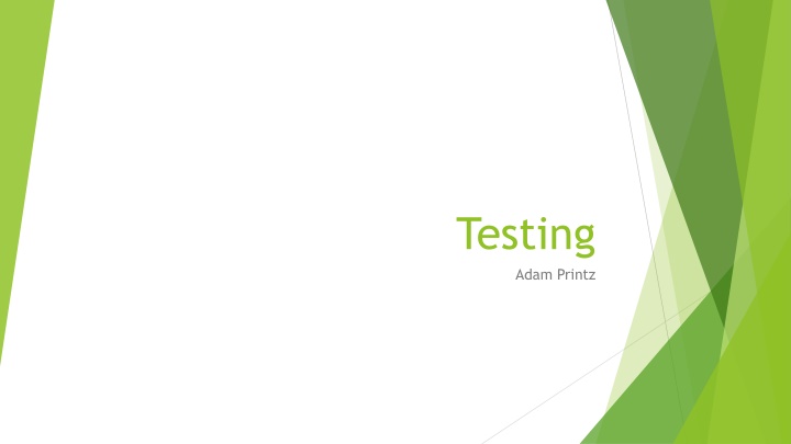 testing adam printz n.w