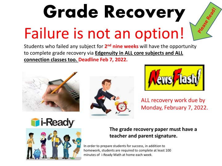 grade recovery failure is not an option students n.w