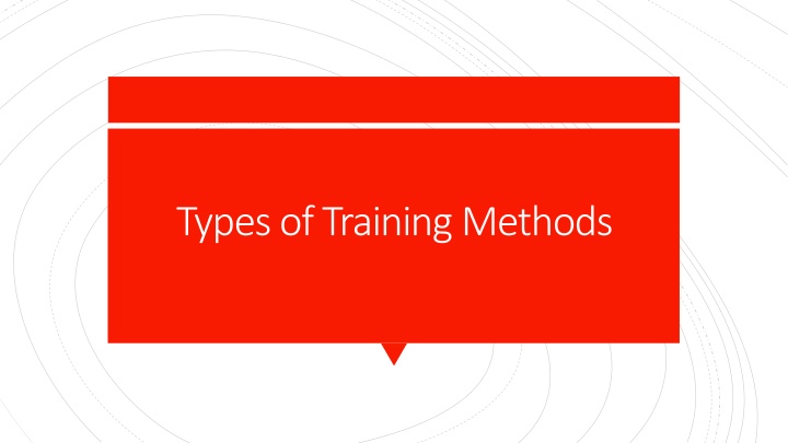 types of training methods n.w