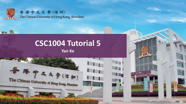 csc1004 tutorial 5 yan ke n.w