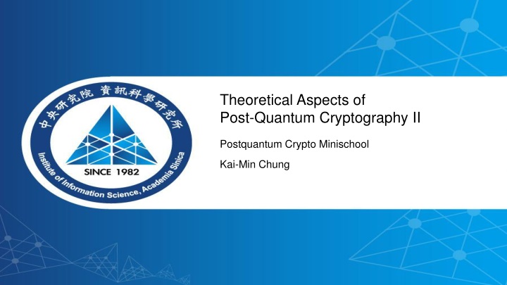 theoretical aspects of post quantum cryptography n.w