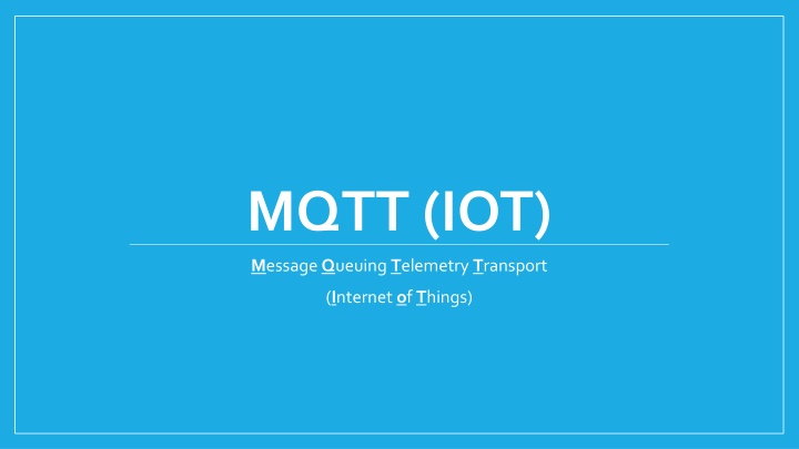 mqtt iot n.w