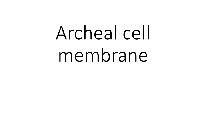 archeal cell membrane n.w