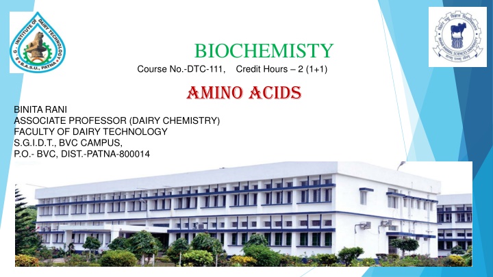 biochemisty course no dtc 111 credit hours 2 1 1 n.w