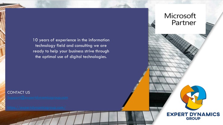 10 years of experience in the information n.w