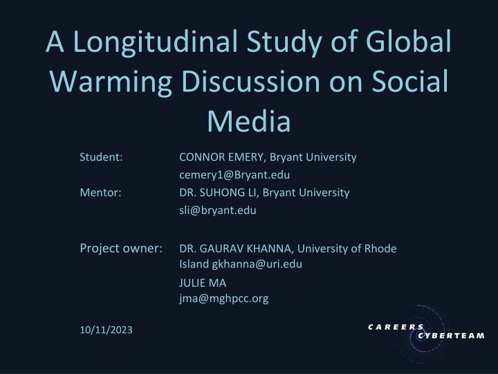 a longitudinal study of global warming discussion n.w