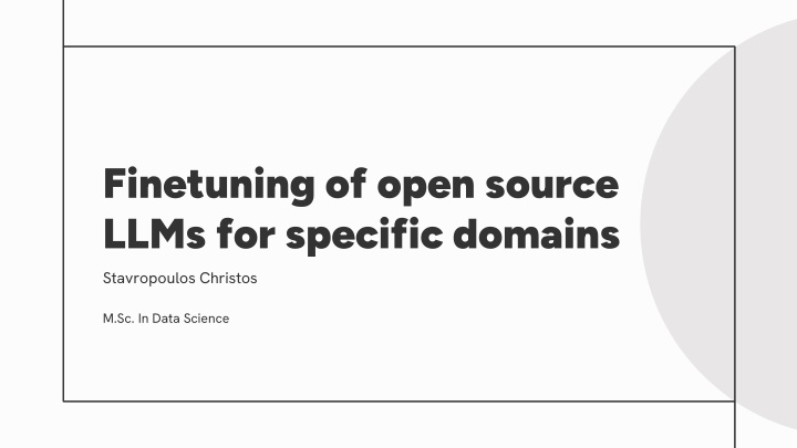 finetuning of open source llms for specific n.w