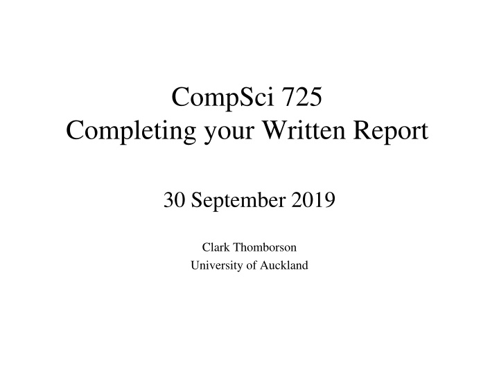 compsci 725 n.w