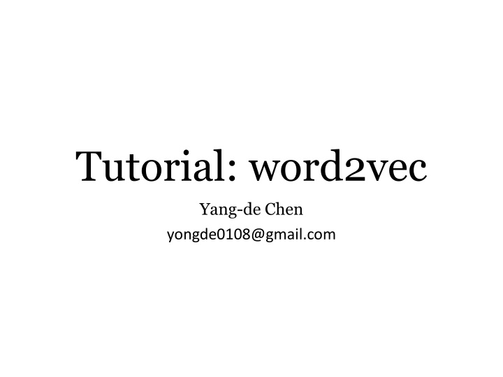 tutorial word2vec n.w