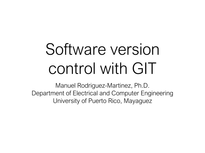 software version control with git n.w