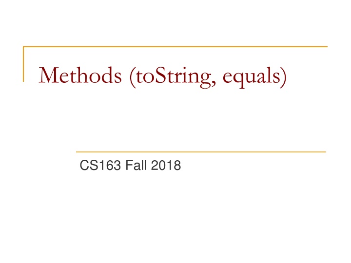 methods tostring equals n.w