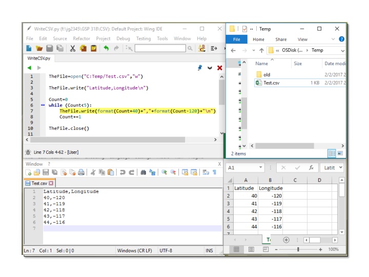 creates the file on disk and opens it for writing n.w