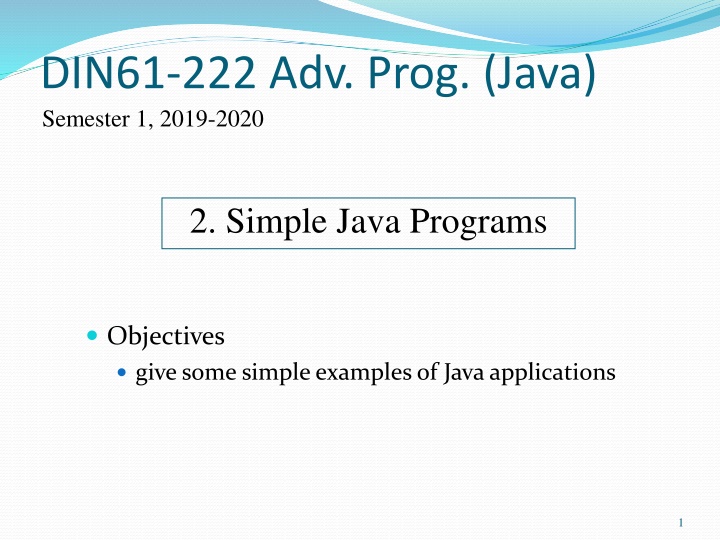 din61 222 adv prog java semester 1 2019 2020 n.w