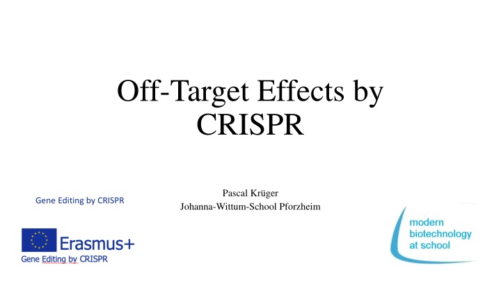 off target effects by crispr n.w