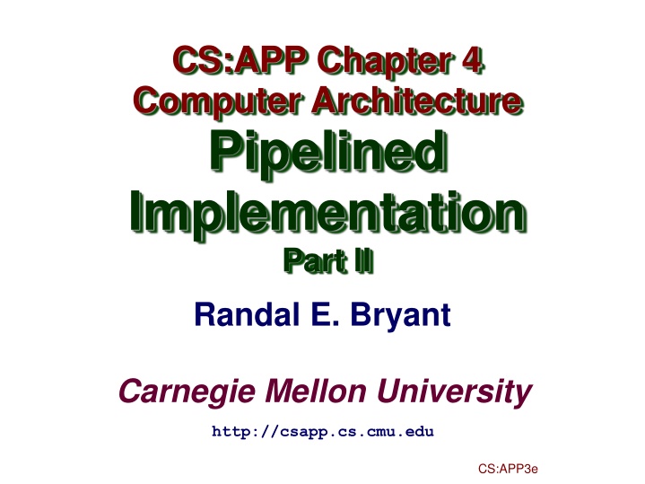 cs app chapter 4 computer architecture pipelined n.w
