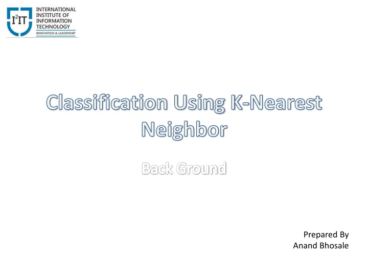 classification using k nearest neighbor n.w