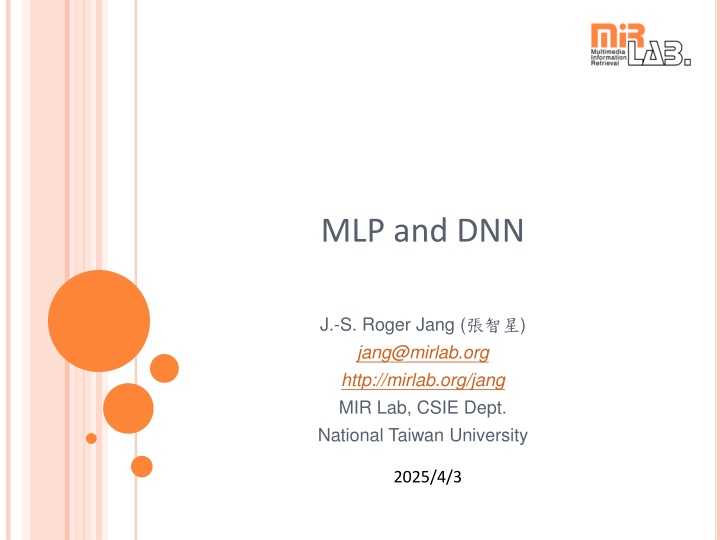mlp and dnn n.w