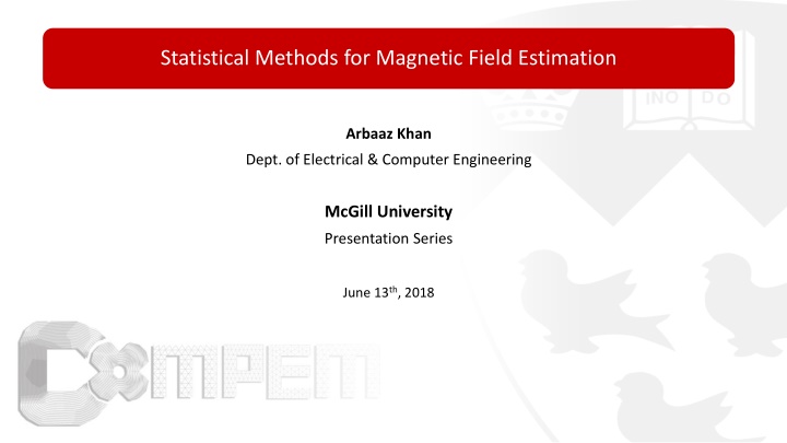 statistical methods for magnetic field estimation n.w