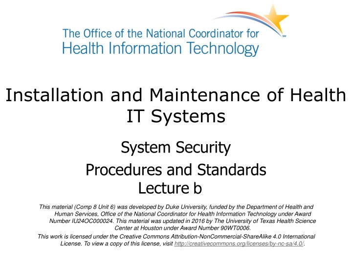 installation and maintenance of health it systems n.w