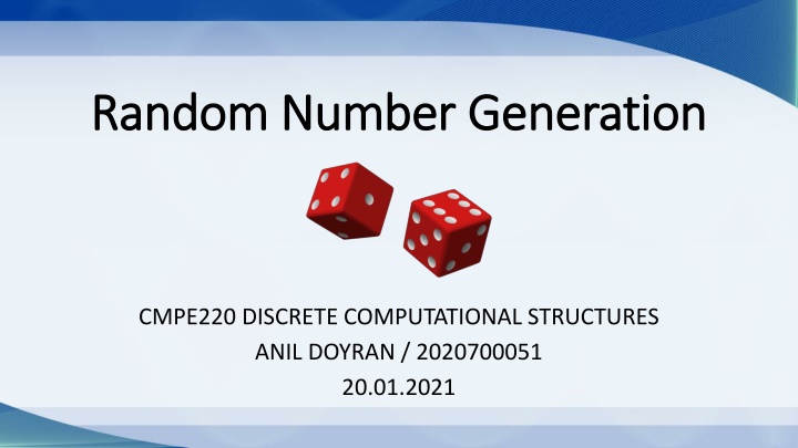 random number generation random number generation n.w