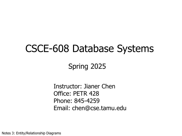 csce 608 database systems n.w