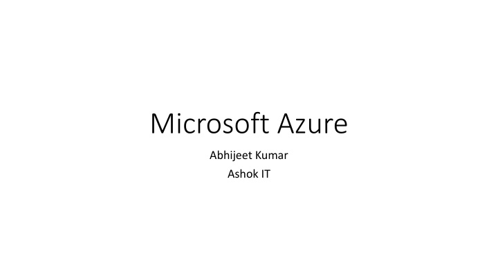 microsoft azure n.w