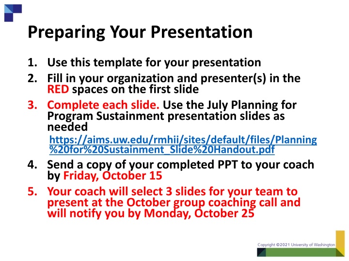 preparing your presentation n.w
