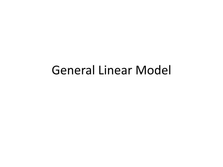 general linear model n.w