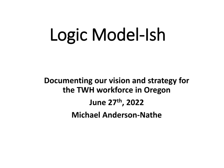 logic model logic model ish n.w